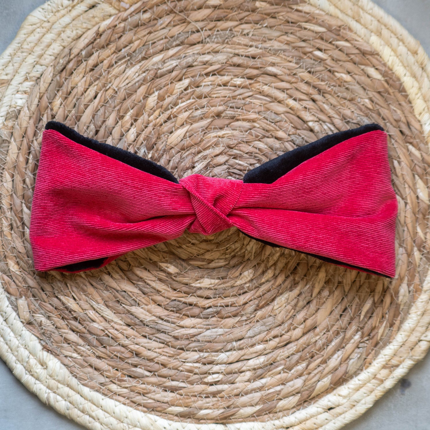 Bandeau polaire rose velours