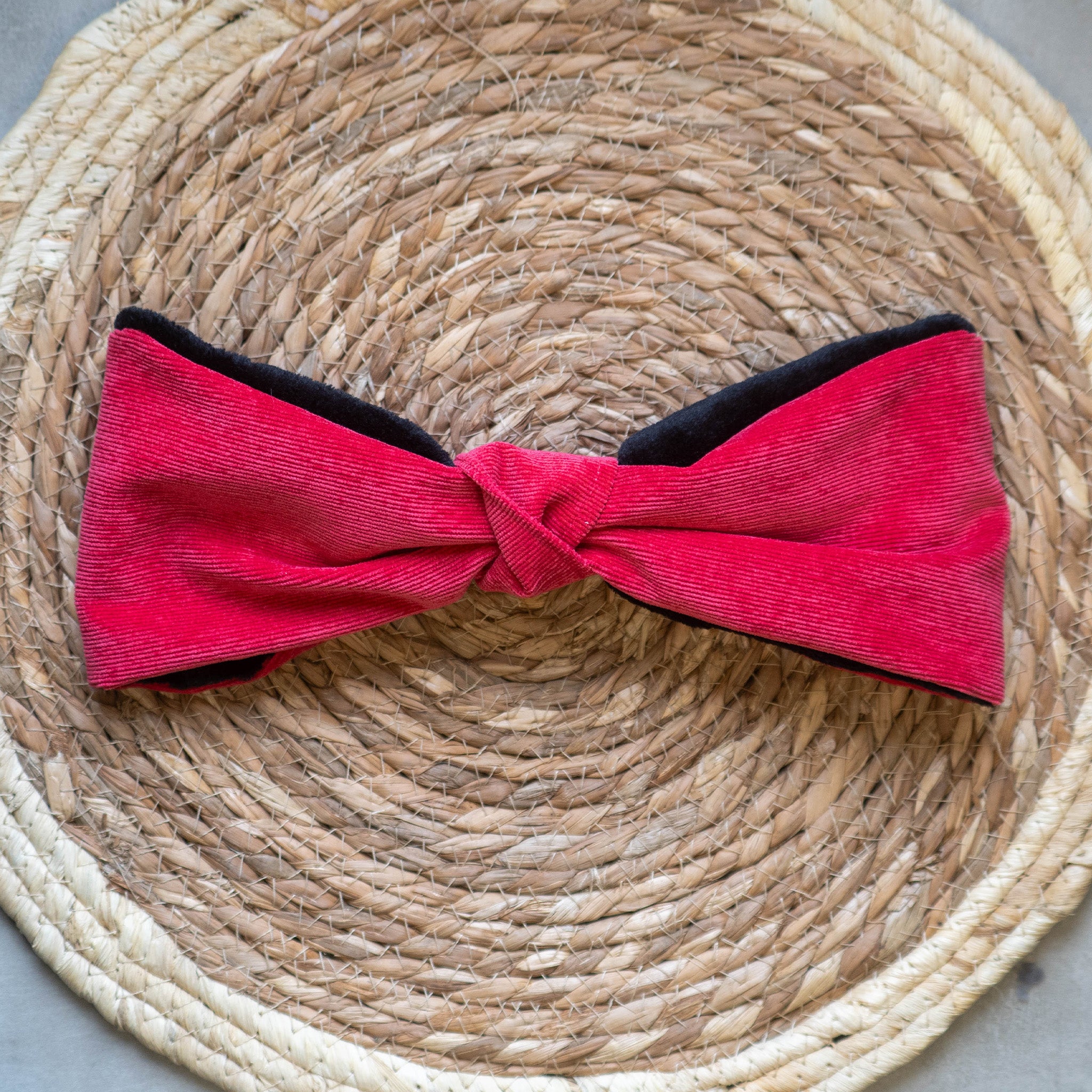 Bandeau polaire rose velours