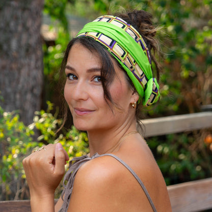 bandeau cheveux vert anis