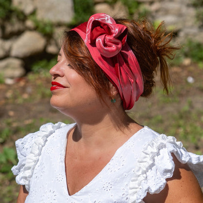 bandeau rose et bordeaux 