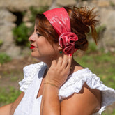 bandeau rose et bordeaux 