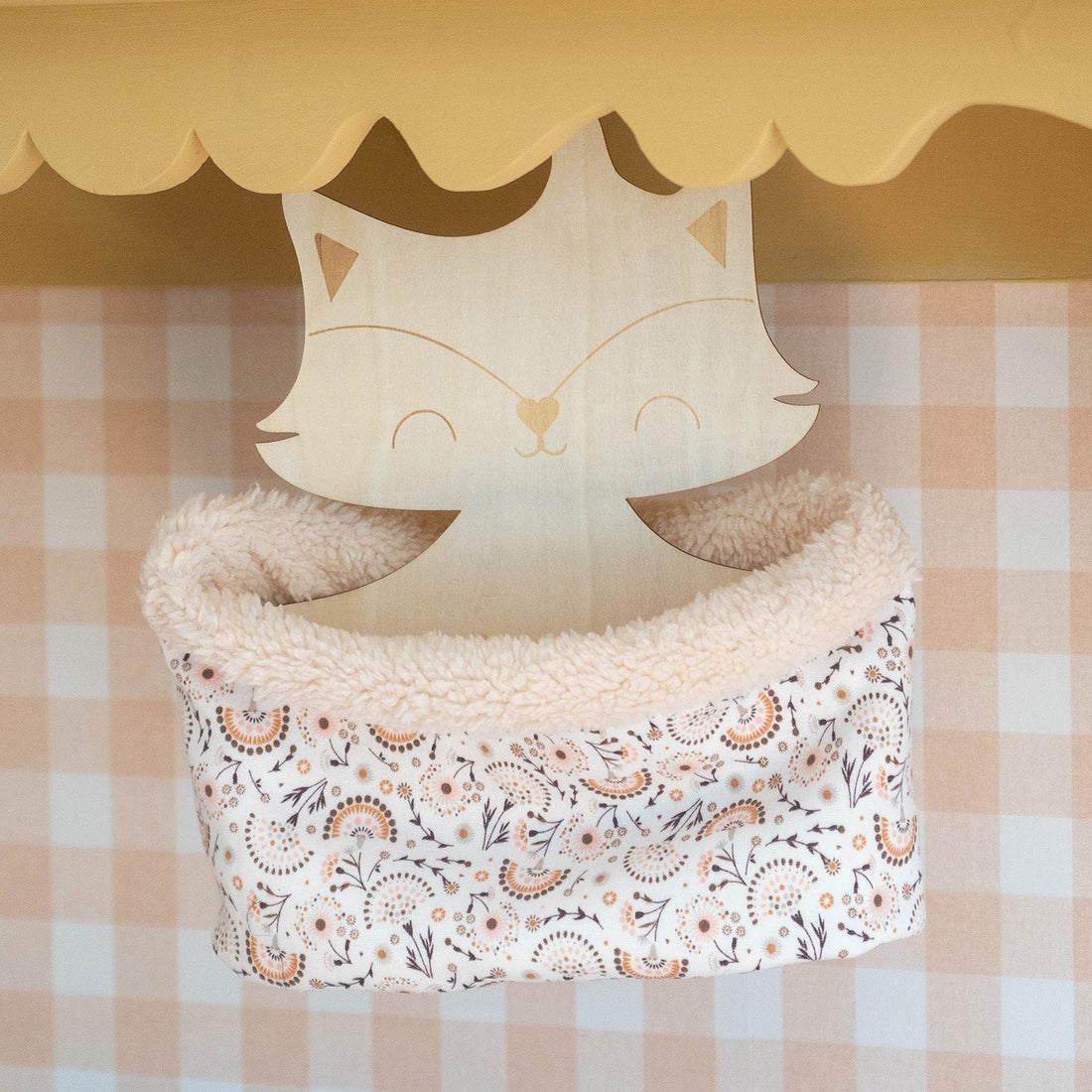 Snood enfant fille sherpa beige et sweat blanc beige à motifs