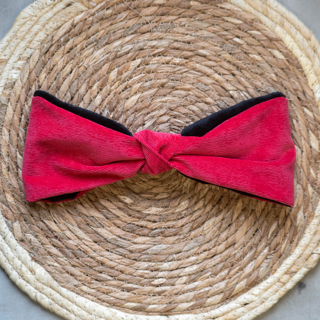 Bandeau polaire rose velours