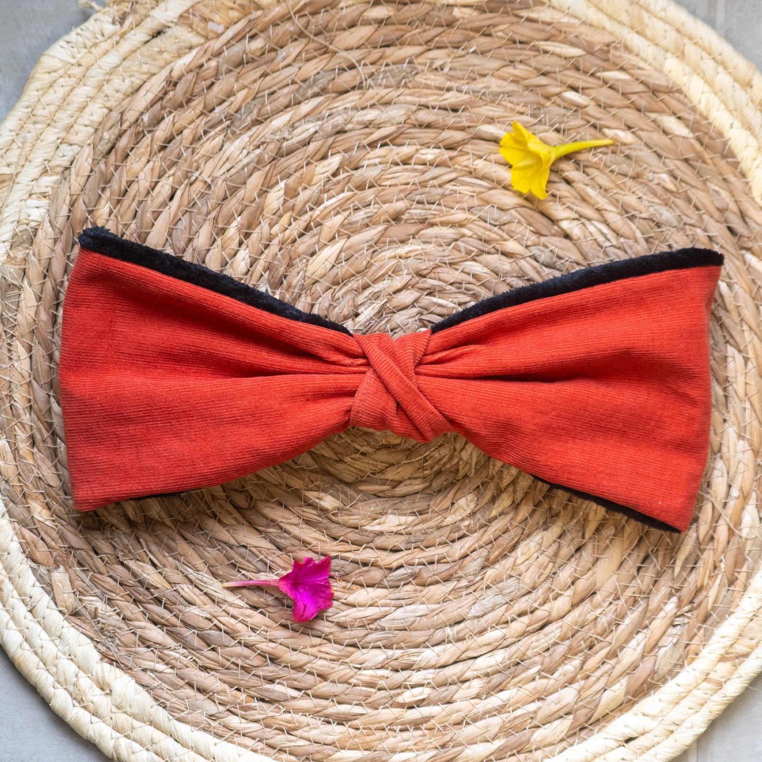 Bandeau polaire rouille velours