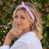 bandeau pin up vichy rose 