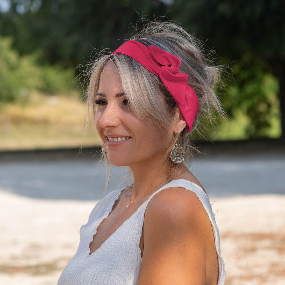 Uni rose fuchsia foncé