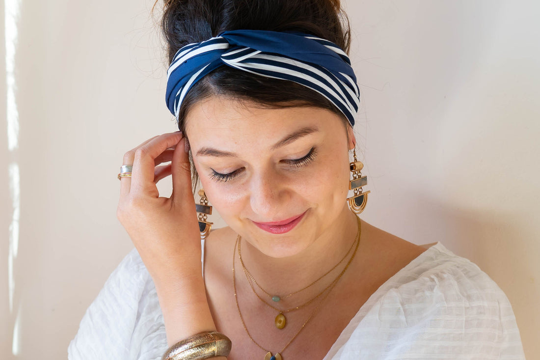 Bandeaux cheveux réversibles avec fil de fer - Celui d'Evy